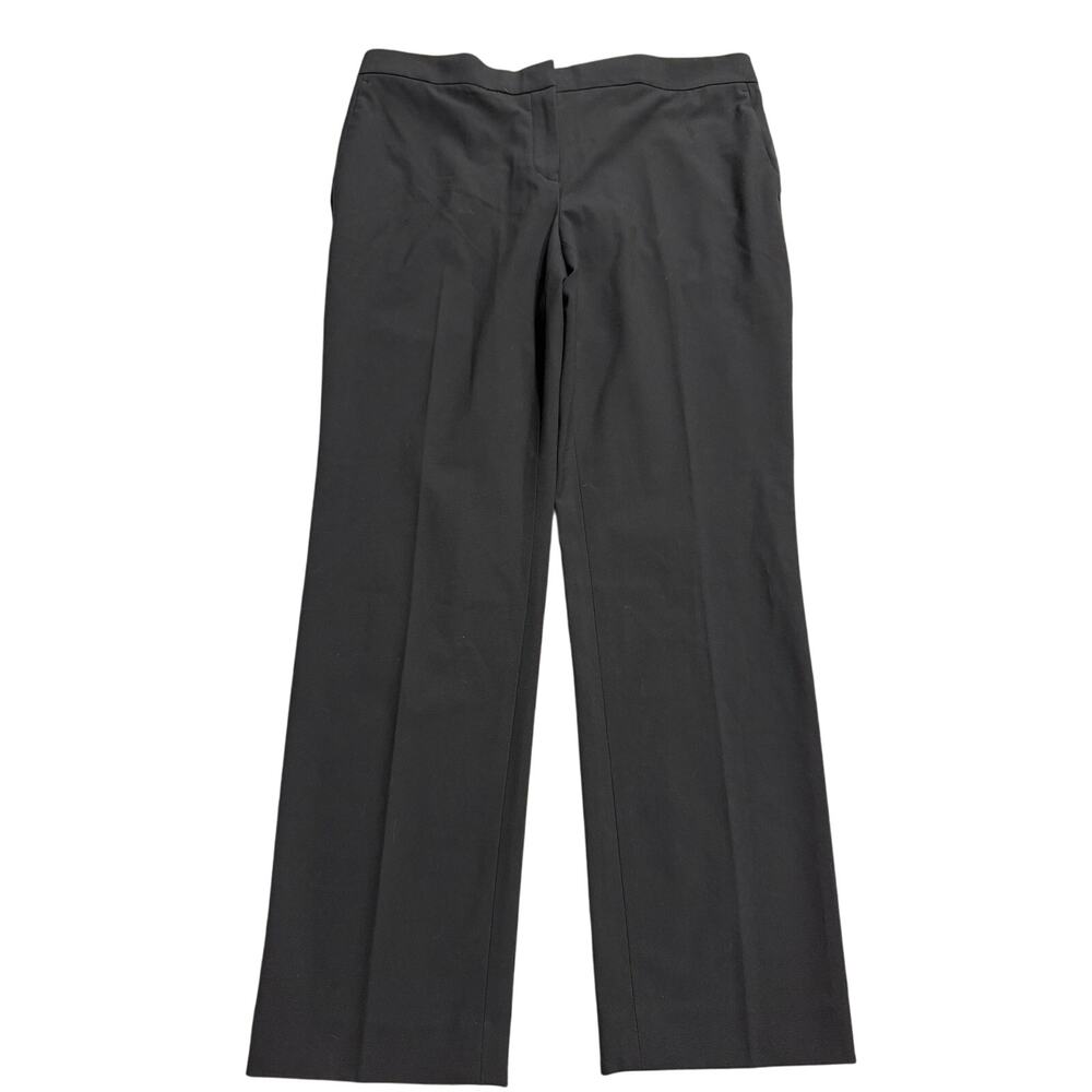 NWT Ann Taylor Ankle Dress Pants Mid-Rise Women's Size 8 Black Stretch Slim Leg
